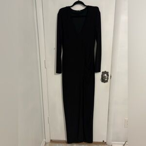 Fashion Nova Classic Black Long Sleeve Dress